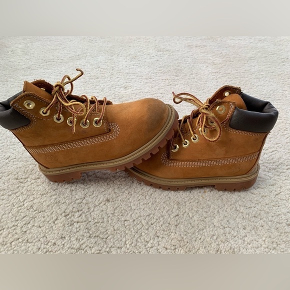 Timberland Toddler Size 10 Wheat Leather Primaloft Lace-Up Waterproof Boots - Picture 7 of 15